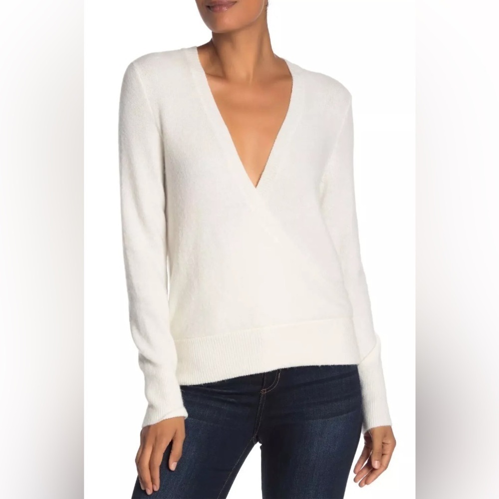 VINCE CAMUTO Surplice Neck Wrap Sweater. Size L